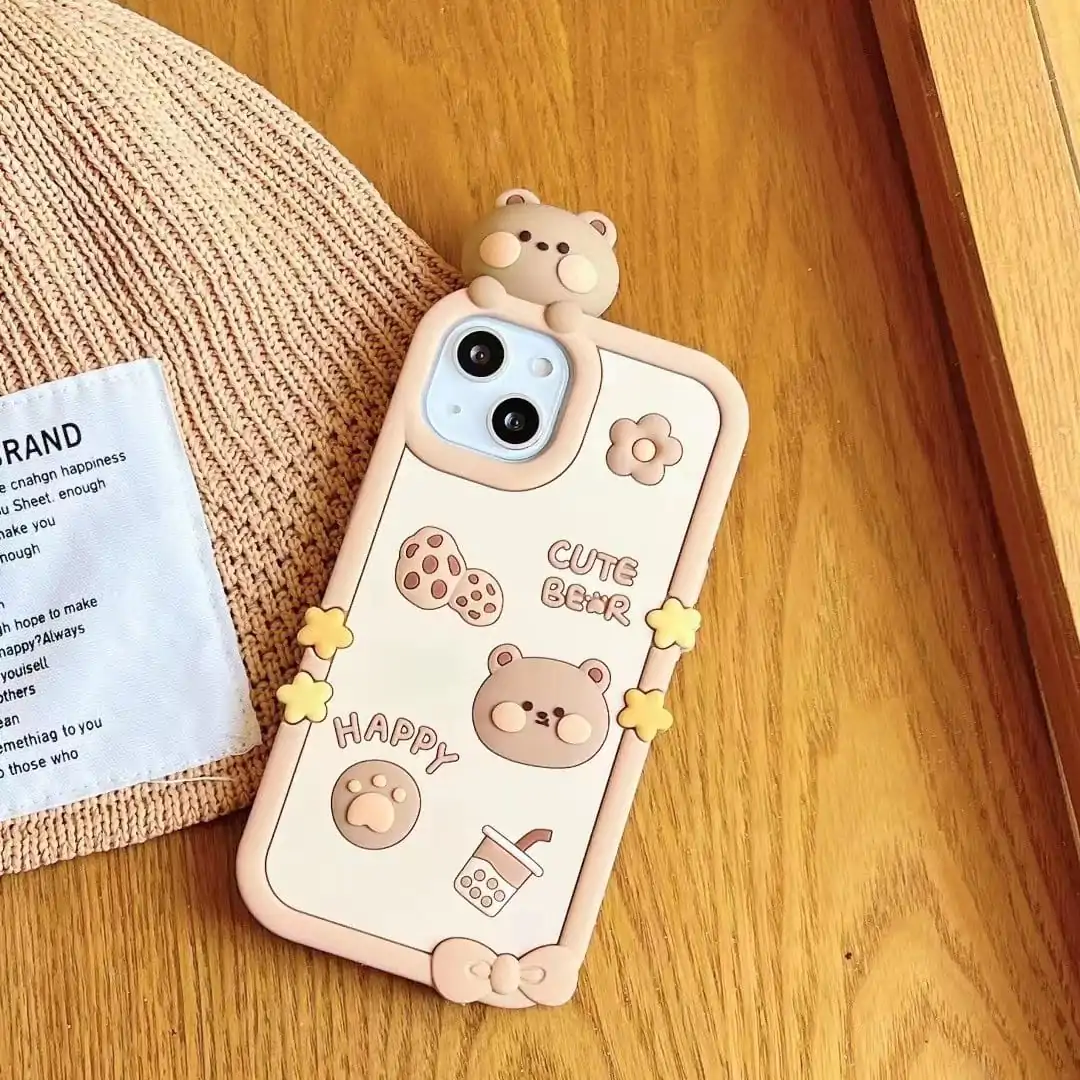 cute bear 3d silicone case