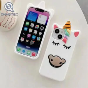 rainbow horse 3d silicone phone case