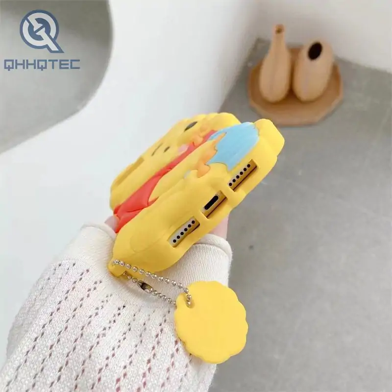 yellow bear silicone phone case