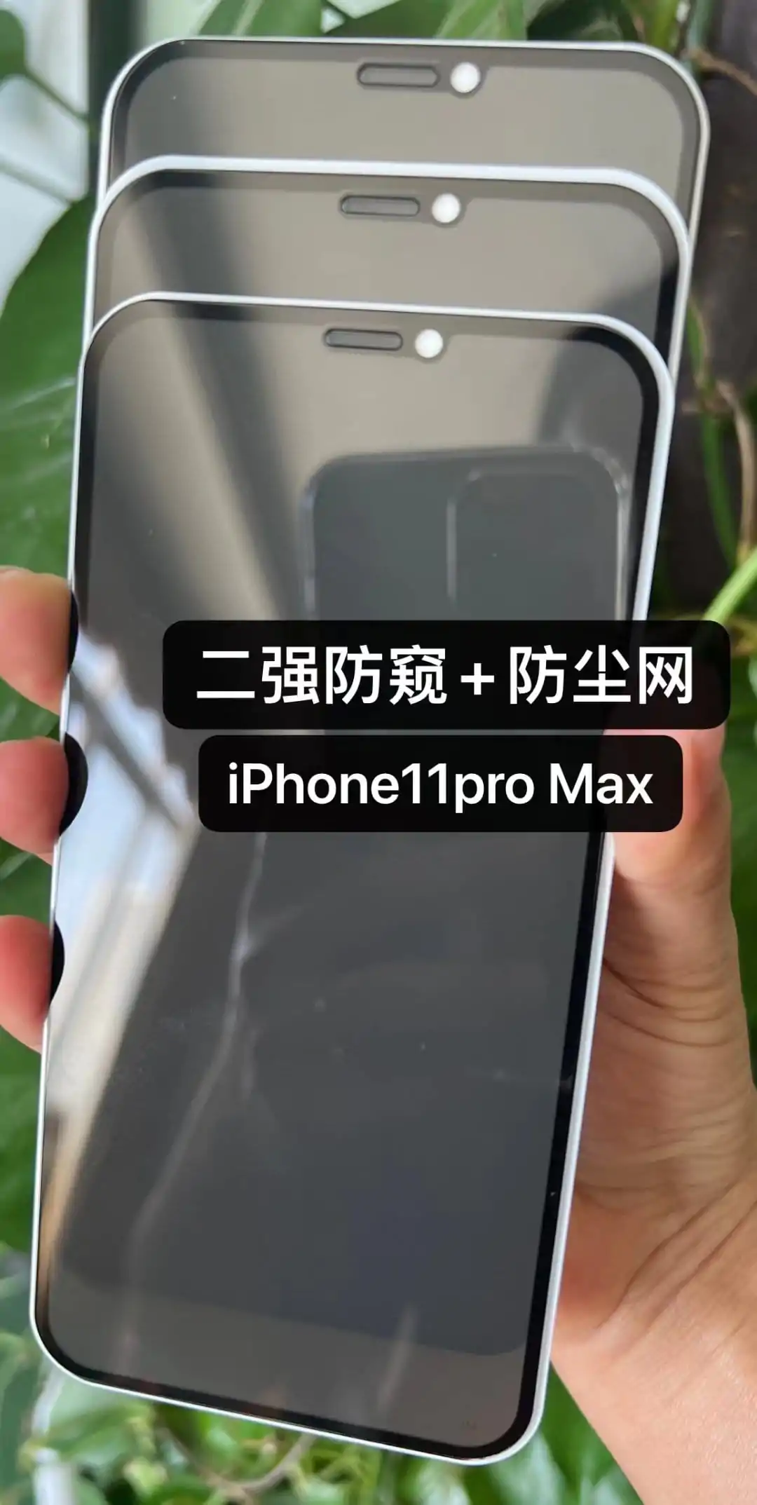 privacy tempered glass with dust filter