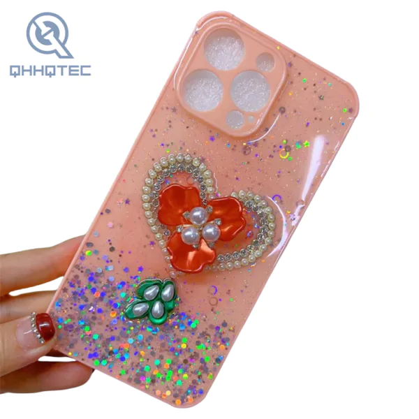 classic love drip glue style phone case for iphone 12