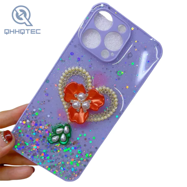 classic love drip glue style phone case for iphone 12