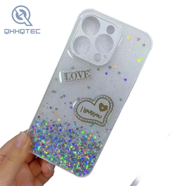 solid color adhesive process with small accessory phone case for iphone 13