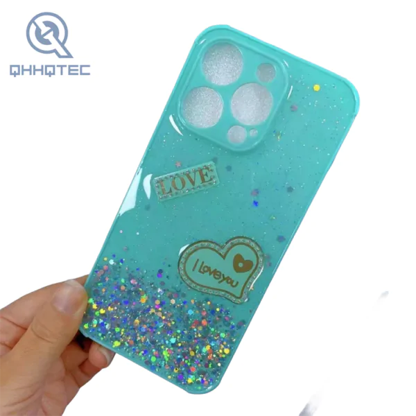 solid color adhesive process with small accessory phone case for iphone 13