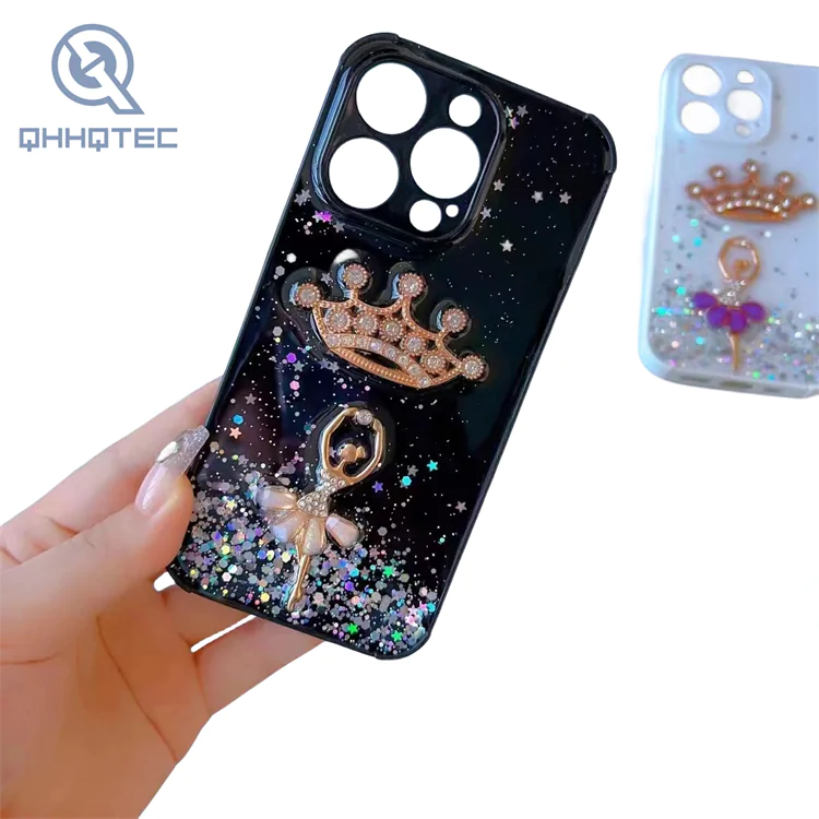 crown accessory dropper process phone case for iphone 15 pro