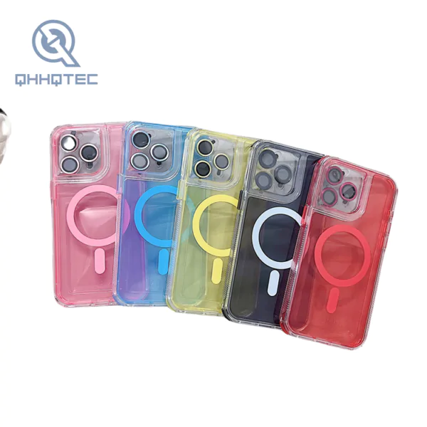 hot selling magnetic and lens film phone case for iphone 13