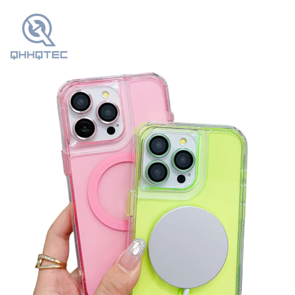 hot selling magnetic and lens film phone case for iphone 13