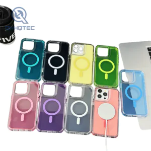 colorful transparent magnetic phone case for iphone 13 pro