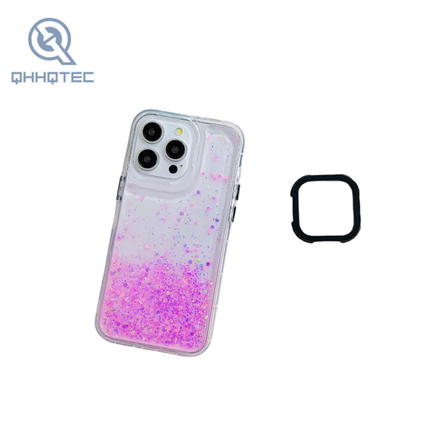 colorful transparent drop glue process phone case for iphone 13 pro max