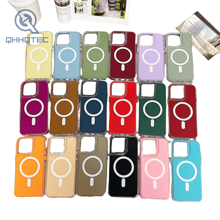 2 in 1 color magnetic phone case for iphone 14 plus
