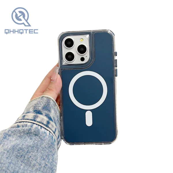 2 in 1 color magnetic phone case for iphone 14 plus