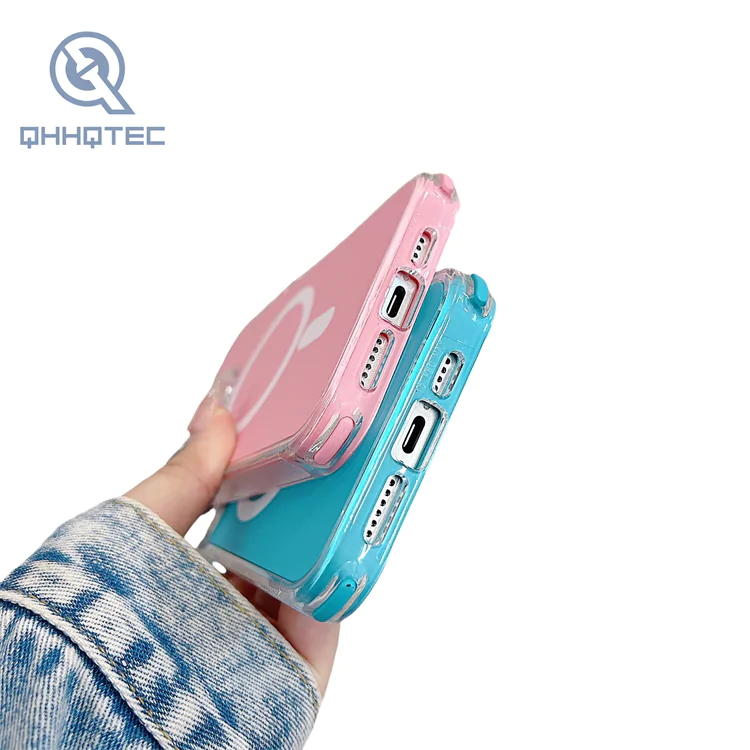 2 in 1 color magnetic phone case for iphone 14 plus