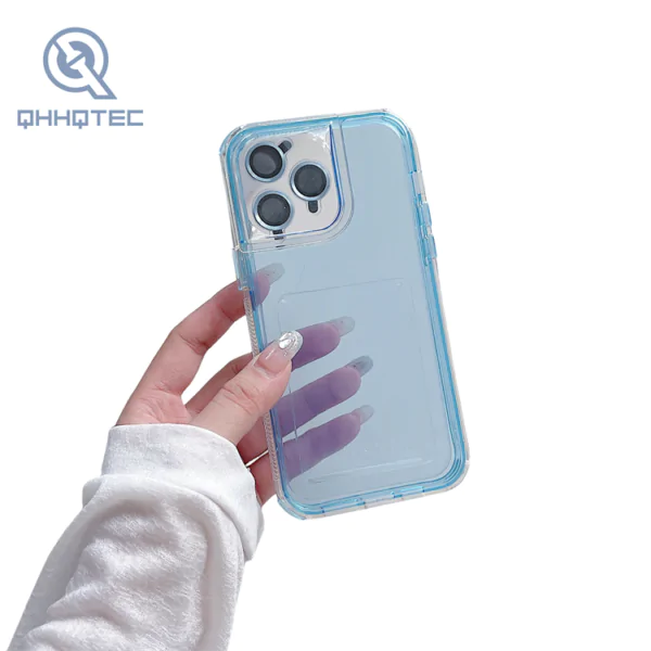 2 in 1 color transparent magnetic strap lens film phone case for iphone 14 pro