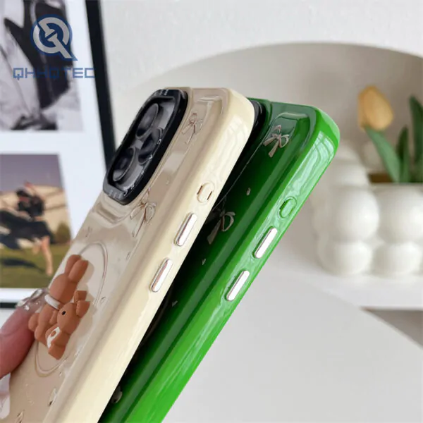 hot sale ins style 3d rabbit pattern 2 in 1 colorful phone case for iphone 15 pro max