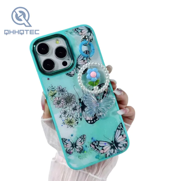 customized printing with pendant decoration phone cases for iphone