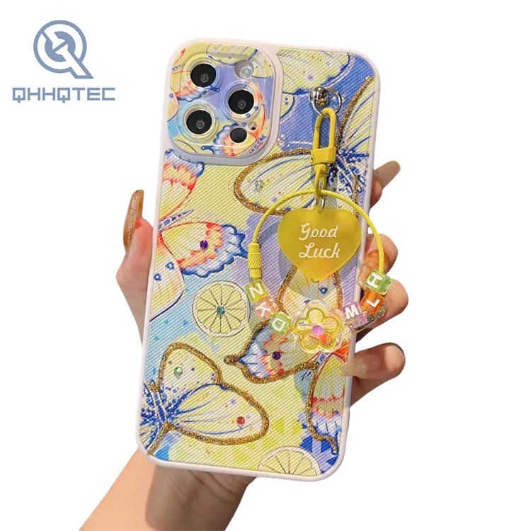 camera lens protection with pendant customized phone cases for iphone