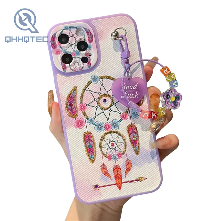 camera lens protection with pendant customized phone cases for iphone