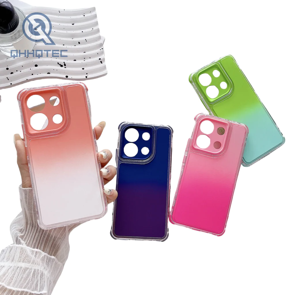 gradient color 2024 new screen protection 3 in 1 detachable phone cases for iphone 14 customizable logo cases