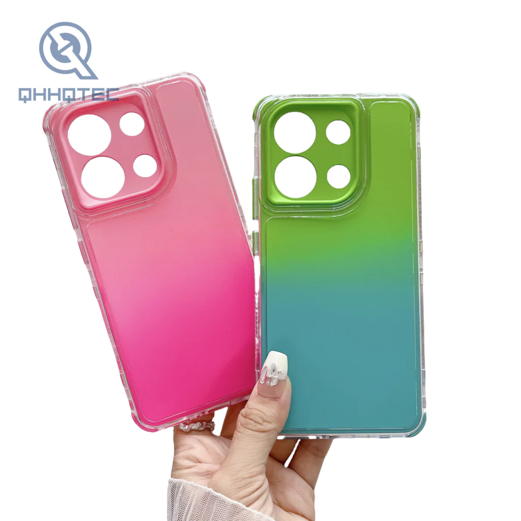 gradient color 2024 new screen protection 3 in 1 detachable phone cases for iphone 14 customizable logo cases