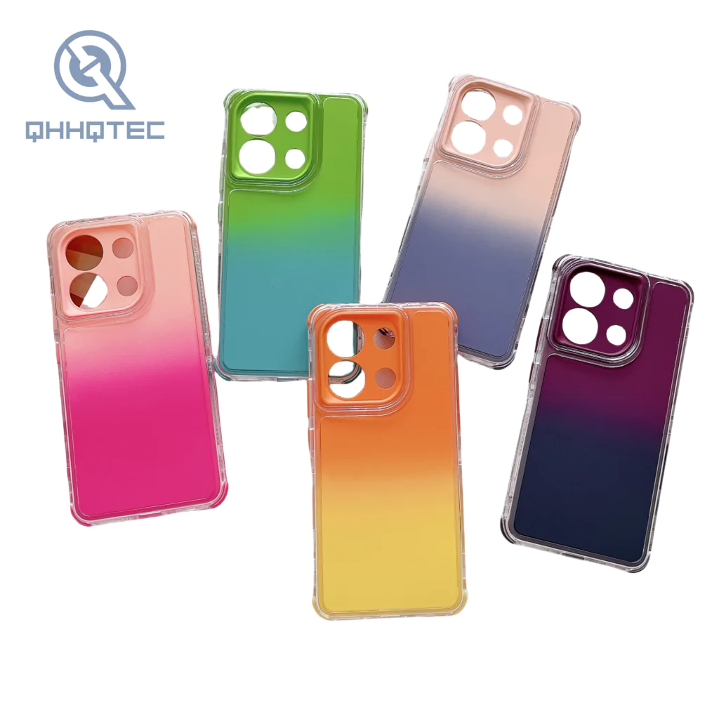 gradient color 2024 new screen protection 3 in 1 detachable phone cases for iphone 14 customizable logo cases