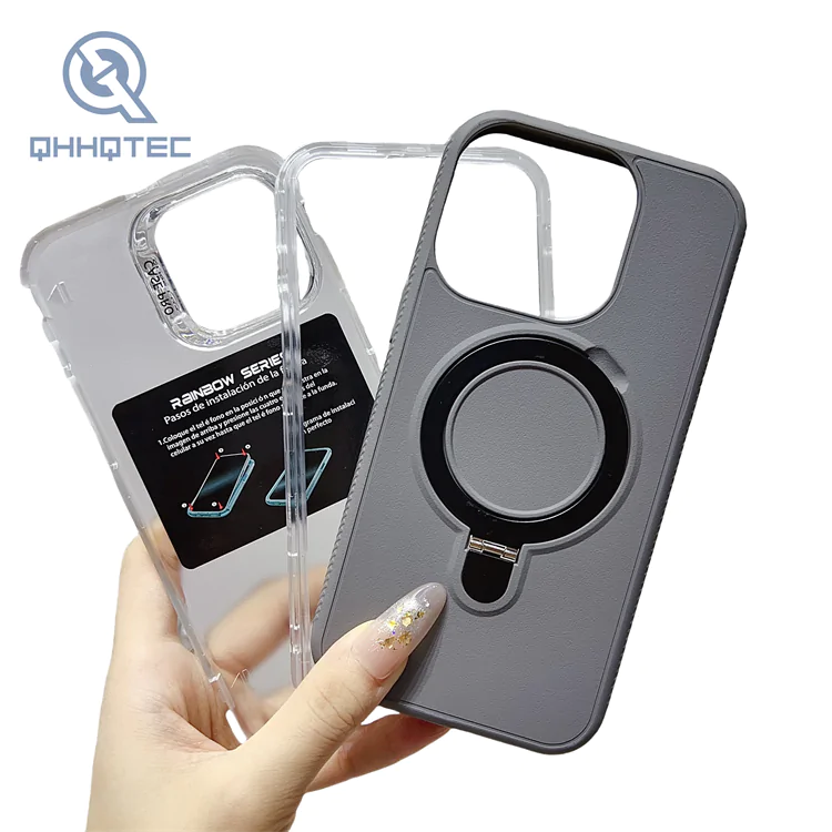 3 in 1 solid color with magsafe phone cases for iphone 14 pro