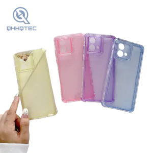 three in one solid color transparent phone case with multiple colors to choose for iphone 15 plus