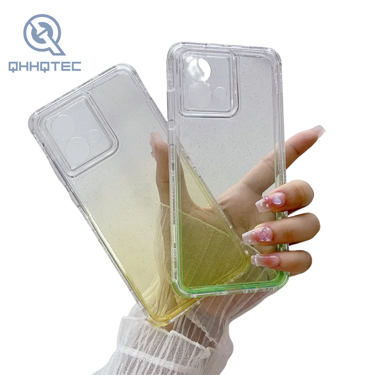 2024 new screen protection gradient colors 3 in 1 detachable phone cases for motorola customizable logo cases (复制)