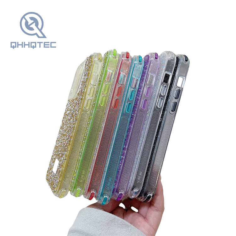 2 in 1 glitter phone cases for iphone 14 pro max