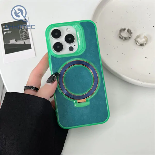 cd patterned magnetic phone case for iphone 12