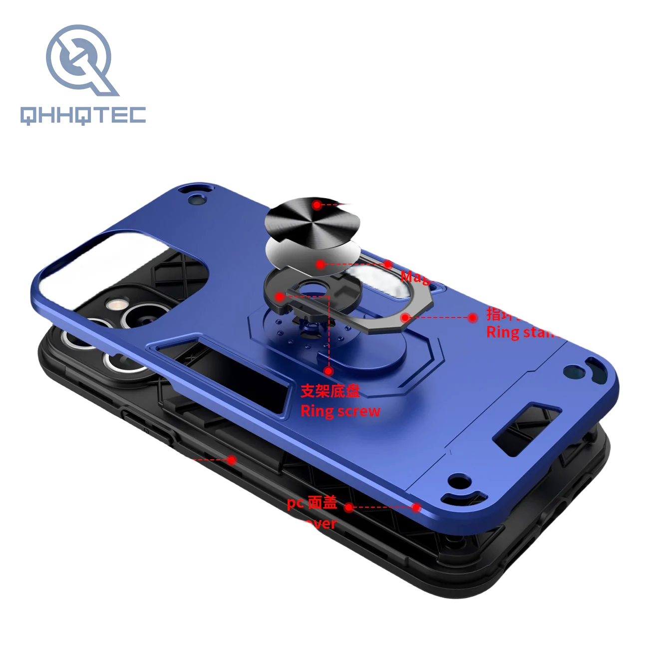 sergeant style fashion case with ring stand phone case