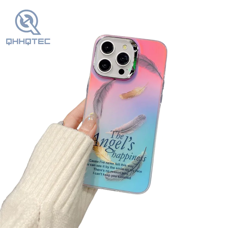 beautiful feather patterned phone case for iphone13
