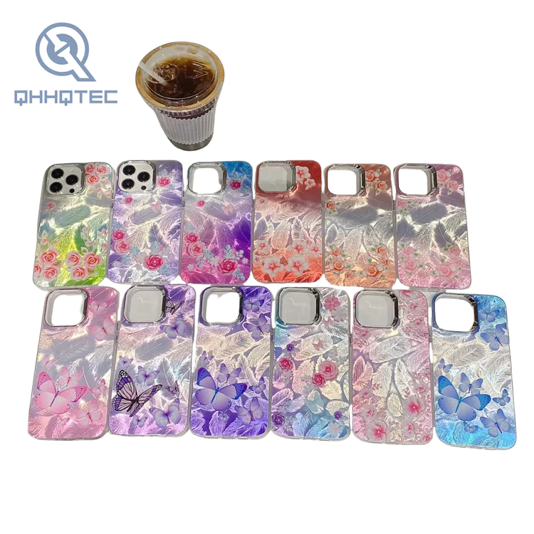 pink rose pattern phone case for iphone 14