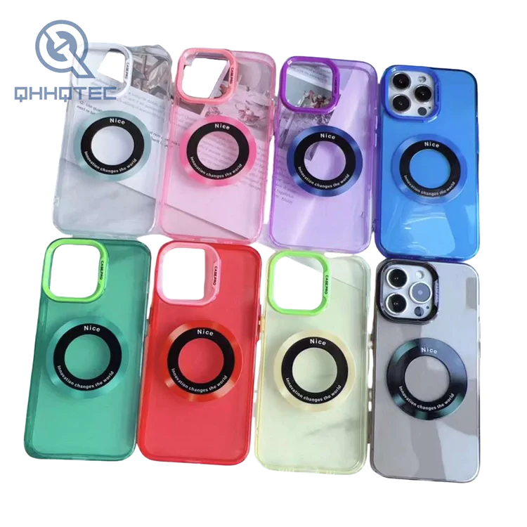 logo hole magnetic charging iphone pretty hard cases