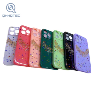 diamond gold chain glitter phone cases for iphone 15 pro