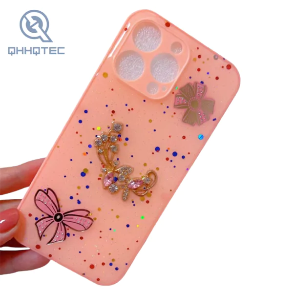 two butterfly knot diamond blossom phone cases for iphone