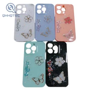 bow tie ins style decoration hello pattern glittter sequin cases (复制)