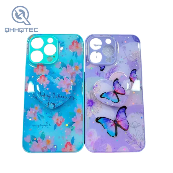 wildflower butterfly women phone cases with bracket