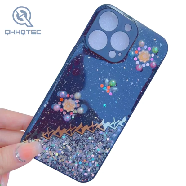 diamond pearl decoration dripping cases for iphone series