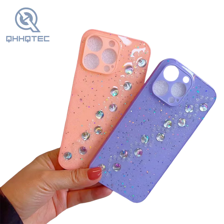 sequin milky way dripping case for iphone