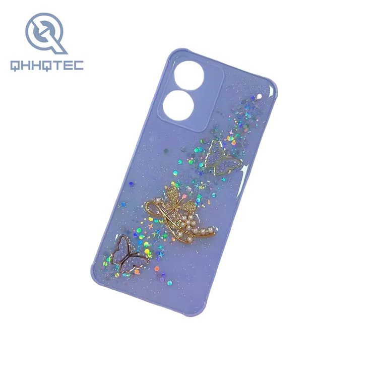 3d butterfly with pearl phone case for iphone series