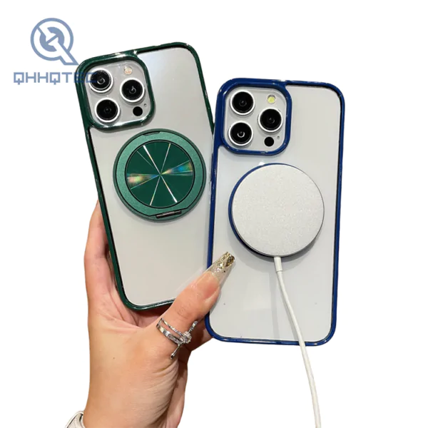 transparent magnetic phone case for iphone15