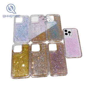transparent sequin shining phone cases for iphone