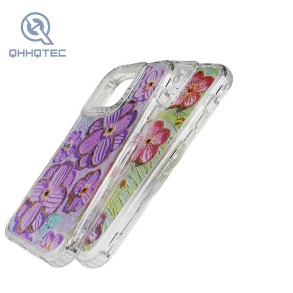 3 in 1 partial painting spring theme epoxy case