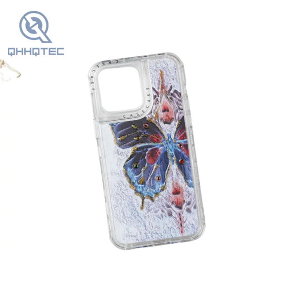 stereoscopic vision butterfly theme painting dripping cases