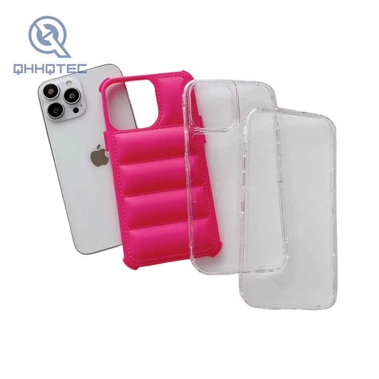 hot sale 3 in 1 downjacket cell phone case for iphone 16