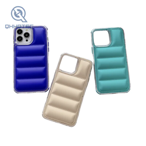 hot sale 3 in 1 downjacket cell phone case for iphone 16
