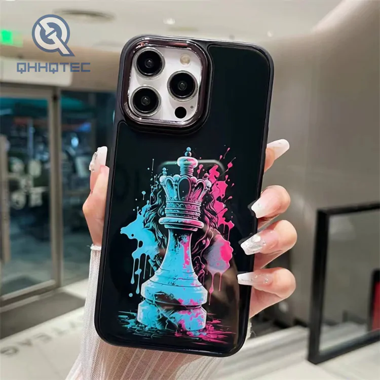 2 in 1 painted phone case for iphone 15 pro