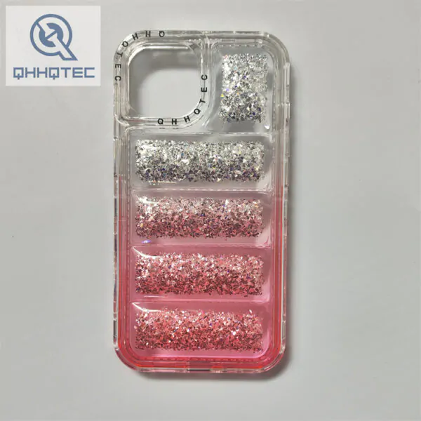 drip glue gradient color phone case for iphone 14