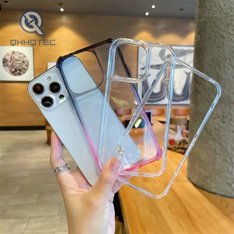 colorful frame transparent 3 in 1 phone case