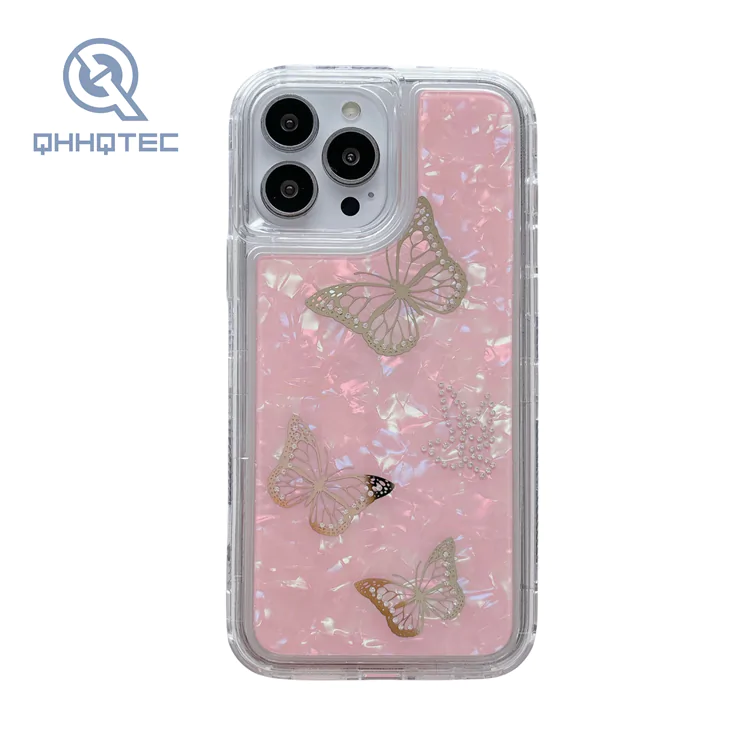three in one diamond girl phone cases for iphone